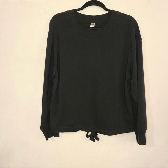 Old Navy Loose French Terry Tie Open Back Sweatshirt M Medium Cutout 552679 - Picture 3 of 10